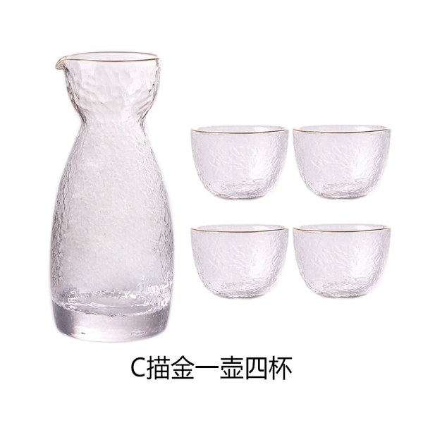.✷♀♀◎◎✷C gold-painted 1 pot and 4 cups (with cork)✷♀♀◎◎✷