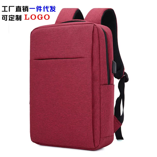 2019 Summer New Business Notebook Pull Rod Neutral Luggage Leather Solid Color Oxford Cloth Printed Computer Bag