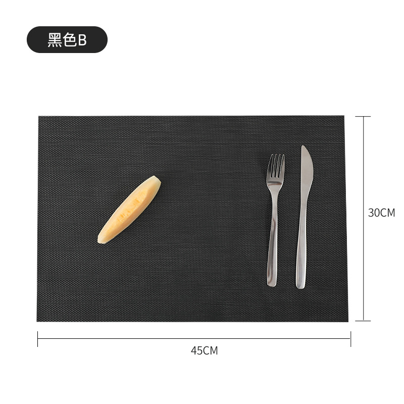 Mantel individual (placemat) 30×45 cm, color sólido Teslin, resistente al desgaste, lavable, ideal para hoteles y restaurantes occidentales