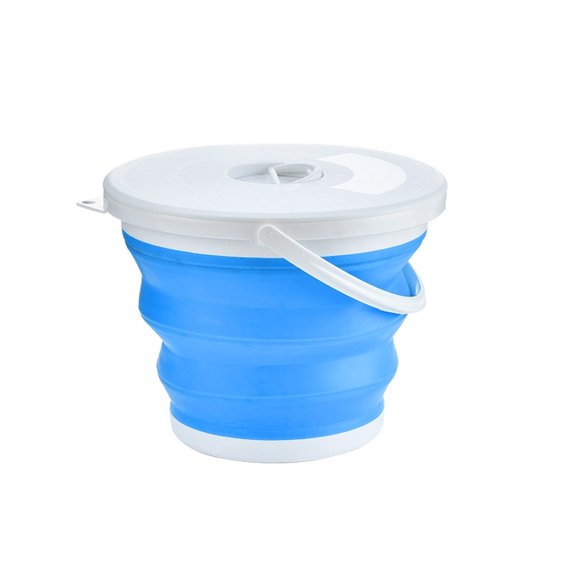 Folding Silicone Bucket Plastic Car Car Washing Bucket Household Portable Art Washing Pen Outdoor Fishing Folding Bucket