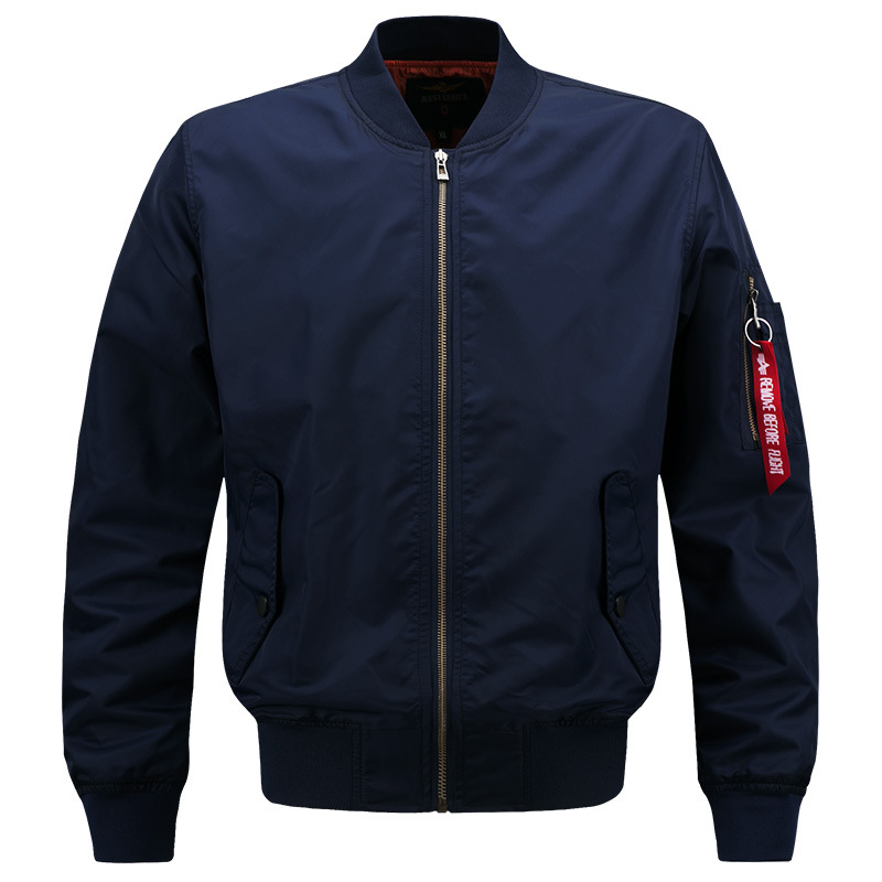 Chaqueta de béisbol de gran tamaño para hombre, estilo europeo y americano, de moda, para primavera y otoño, ropa de trabajo, chaqueta de piloto MA1, talla grande. image 5