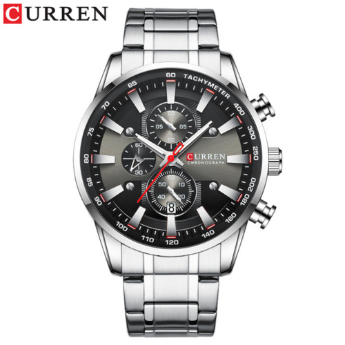 CURREN/Karen 8351 men's six-pin multi-function quartz watch waterproof round calendar watch foreign trade