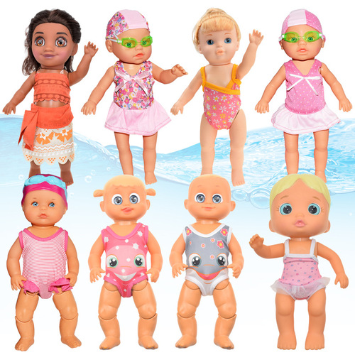 Cross-border new children's beach swimming pool swimming doll, summer interactive electric doll on the water