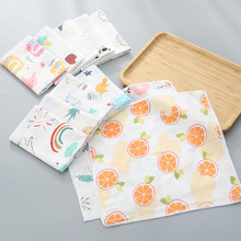 4层纱布锁边方巾 批发礼品巾30*30cm棉高密纱布口水巾幼儿园方巾