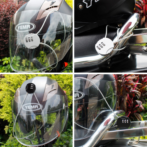Motorcycle helmet lock, anti-theft lock, extended wire rope, electric bike lock, mountain bike anti-theft lock, password lock, helmet lock