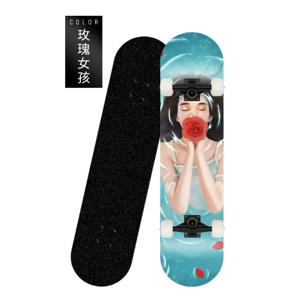 Rose Girl (single-sided whole panel with black bracket and white wheel)