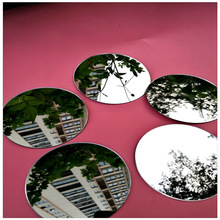 玻璃镜片磨边圆形方形镜子定 玻璃工艺品 银镜原片 广告镜子