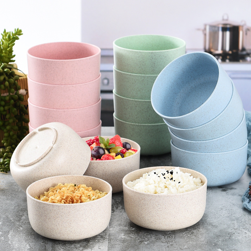 Wheat Straw Japanese Style Rice Bowl Household Children's Meal Bowl Promotional Gift Bowl Set Soup Bowl Rice Bowl Printed logo Wheat Straw Japanese Style Rice Bowl Household Children's Meal Bowl Promotional Gift Bowl Set Soup Bowl Rice Bowl Printed logo