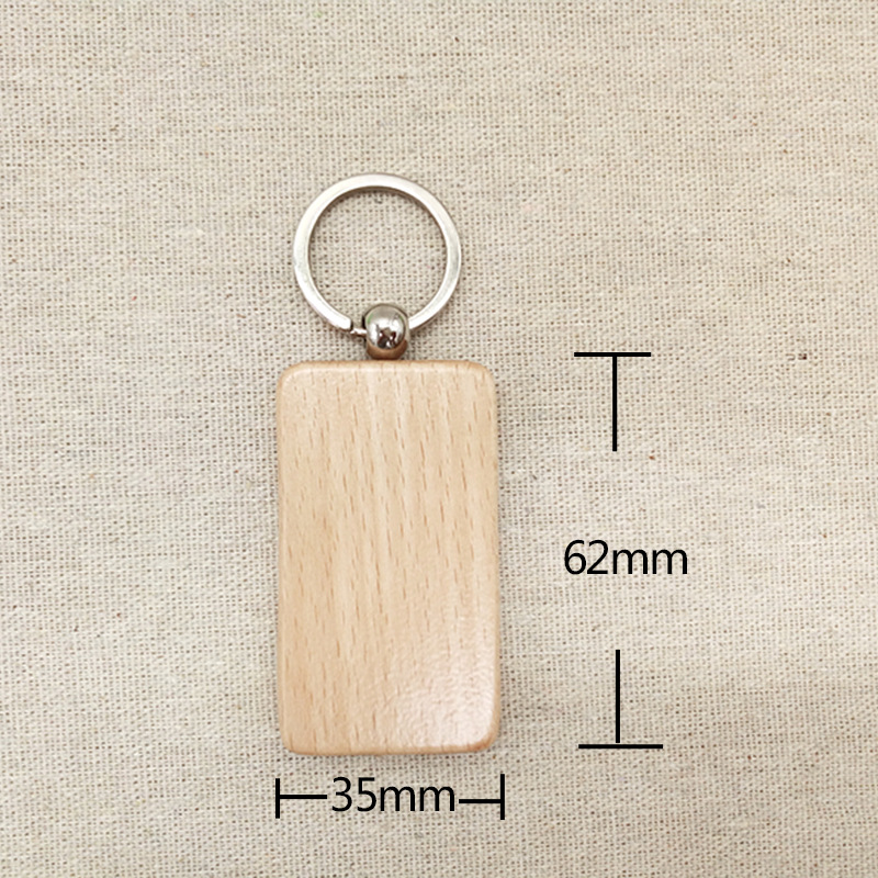 Llavero de madera de haya llavero de madera LOGO de madera clave colgante de publicidad regalo promocional llavero de madera