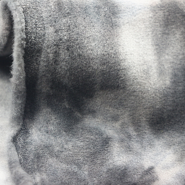 扎染摇粒绒布服装毛毯面料针织纬编全涤超细扎染双刷单摇粒绒布