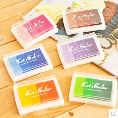 Cute stationery, ink pad, 4 colors, gradient
