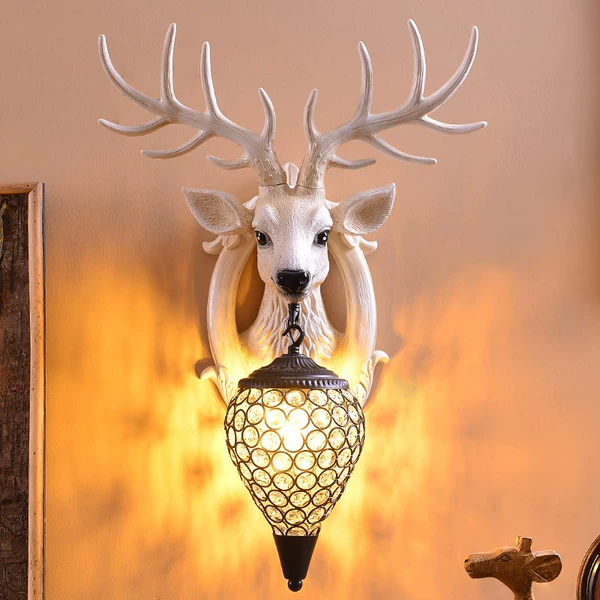 YBD2246-white deer head black cover