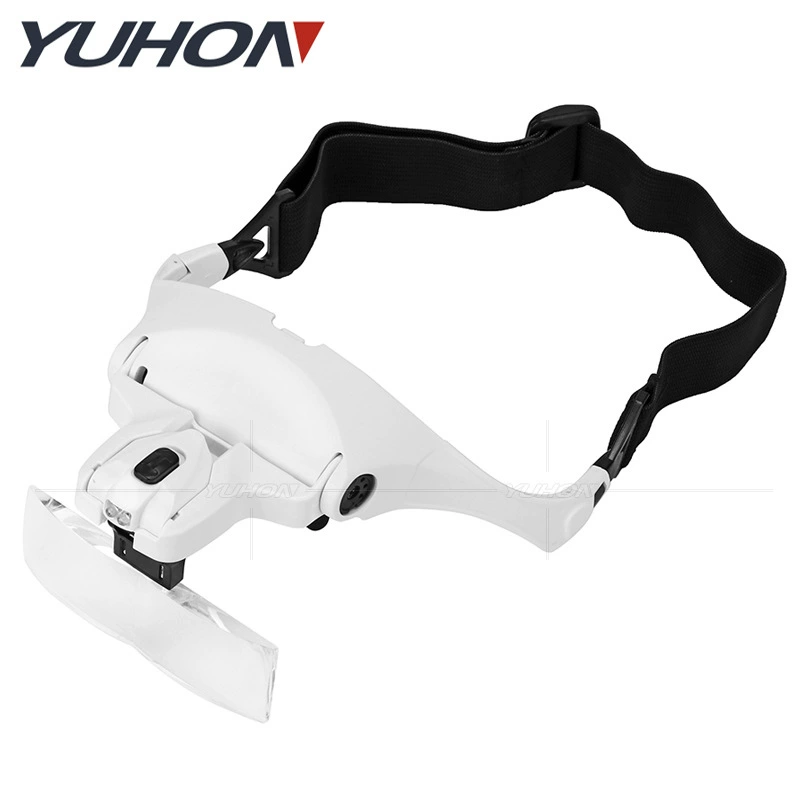 SOURCE Фабрика оптом 5 шт. Линзы двойные светодиодные очки белое головное увеличительное стекло 5 видов увеличения B1