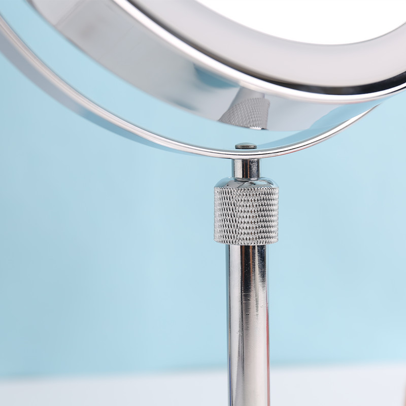 8-pulgadas de escritorio de doble cara de maquillaje espejo redondo Mesa luminosa espejo LED espejo de aumento de maquillaje espejo ajustable