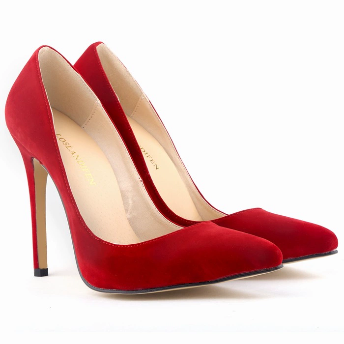 Niluke Amazon's new large size AliExpress multi-color sexy bride's super fine high-heeled women's wedding single leather shoes
