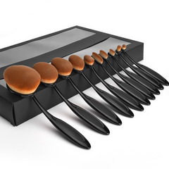 Factory Brush Type Makeup Brush 10-Piece Makeup Brush Set, Rose Gold Single Foundation Brush