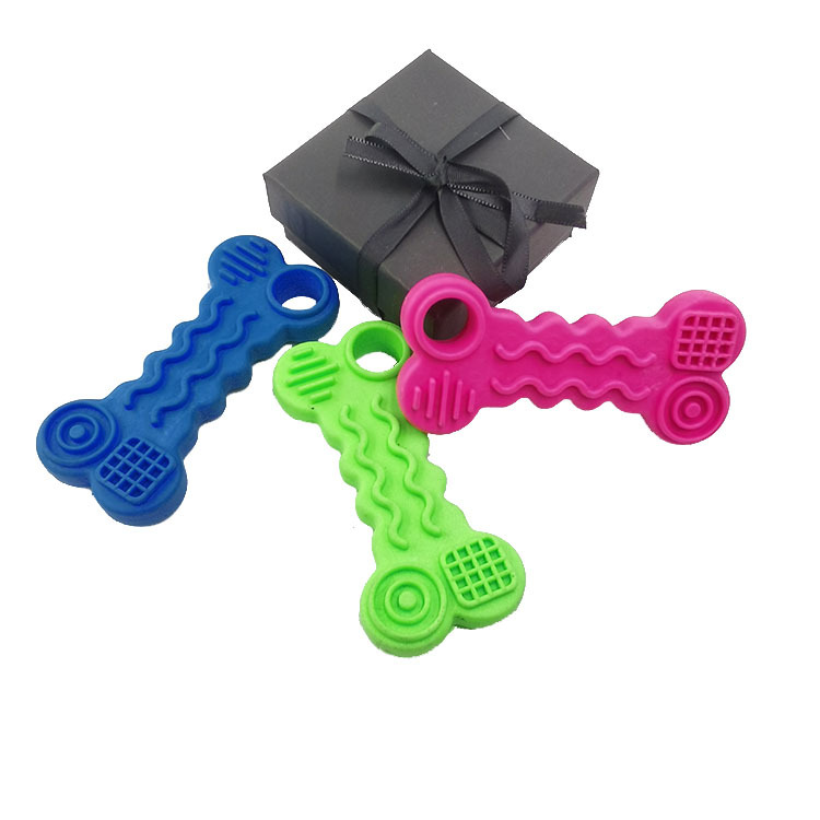 Amazon TPR sólido galleta limpieza molar curva hueso perro mascota mordedura de juguete suministro directo fábrica en stock