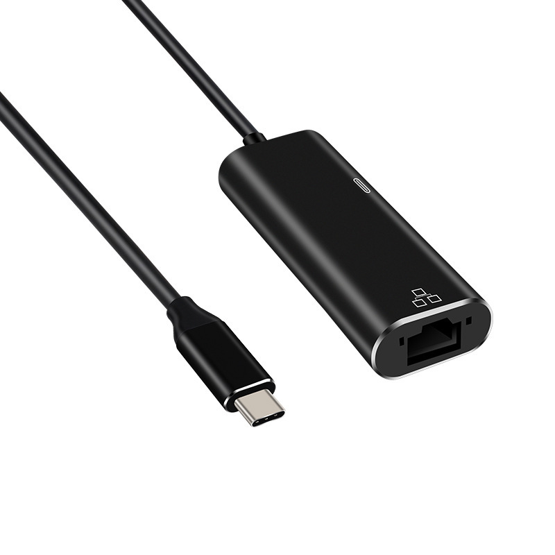 Type-C 100m Network Card to Android Tablet Phone Laptop Wired Network Live Broadcast Game Pd Charging
