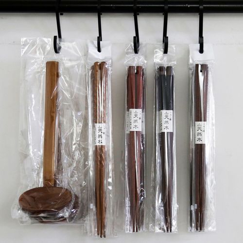 YFJY kitchen supplies Japanese spoons and chopsticks set hot pot restaurant one person tableware ramen spoon wooden chopsticks wholesale