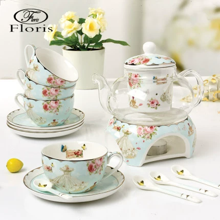 Glass fruit tea, tea set, flavored tea, teapot, cigarette holder, Birthday gift