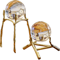 水晶球擺件創意美式客廳電視櫃書櫃辦公室酒櫃家居北歐輕奢裝飾品