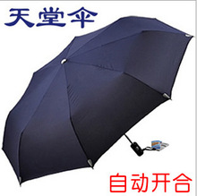 天堂伞3331E碰全自动高密度拒水碰击布三折伞雨伞自开伞