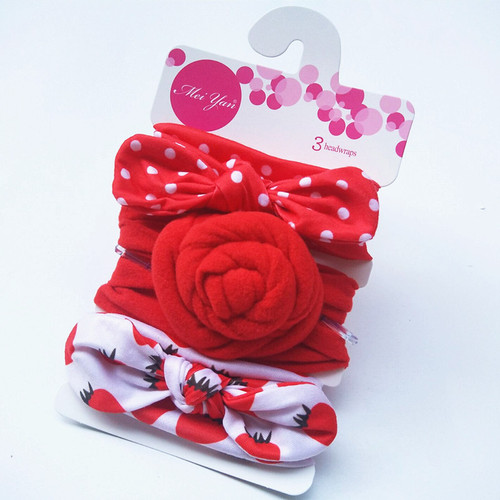 European and American baby headband three-piece set, baby snail knotted hair accessories, three-piece set of rabbit ear headbands for girls