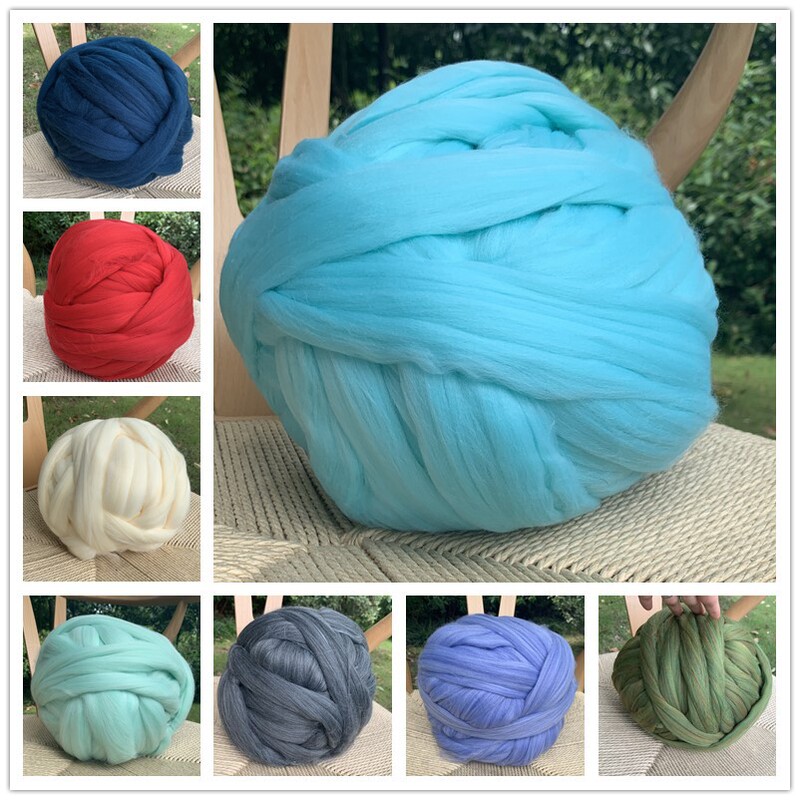 Manufacturer's Best-Selling 8cm Super Thick Yarn DIY Handmade Knitting Blanket Arm-Knitted Blanket Imitation Wool Super Thick Yarn Manufacturer's Best-Selling 8cm Super Thick Yarn DIY Handmade Knitting Blanket Arm-Knitted Blanket Imitation Wool Super Thick Yarn
