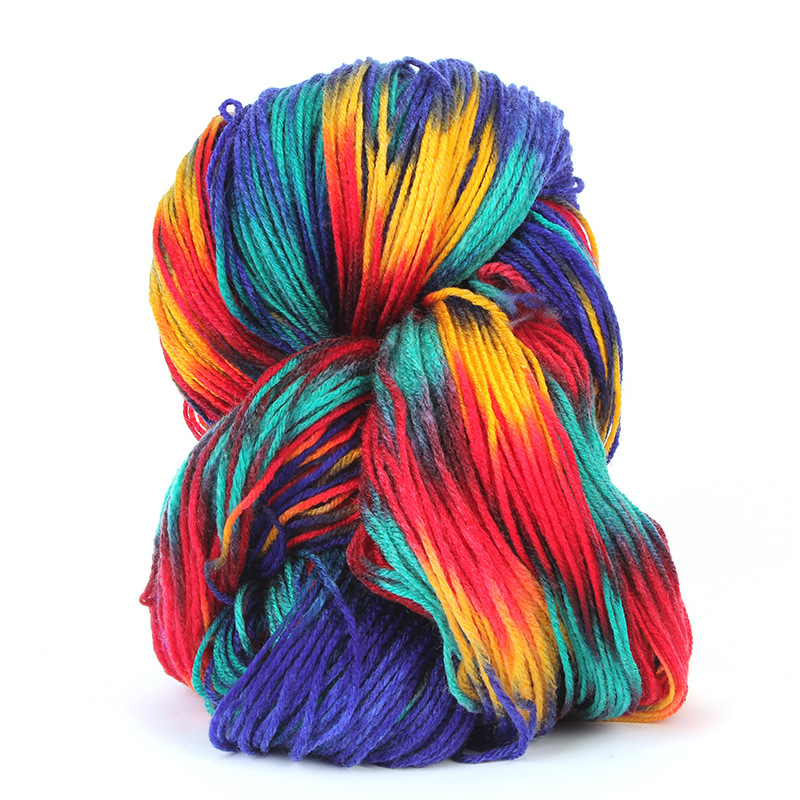 厂家批发欧美爆款防缩水腈纶段染 手工编织毛毯针织毛衣围巾毛线