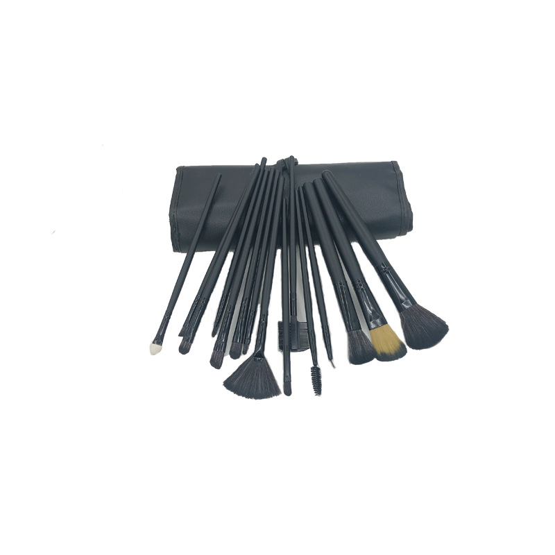 12 unids 15 unids 18 unids 24 unids 32 unids pinceles de maquillaje traje negro/Rosa/color de madera pinceles de maquillaje herramientas de belleza