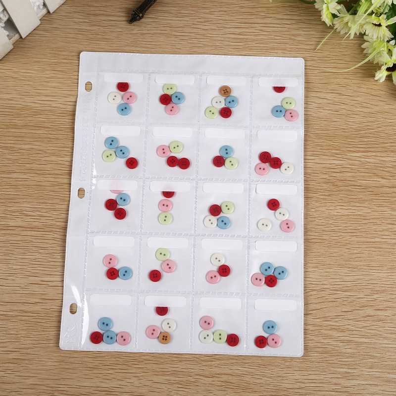 五金塑料薄膜袋批发 新款优质环保PVA材质20方格3孔五金样品袋