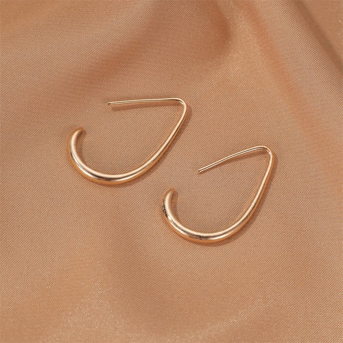 Cold style simple water drop earrings for women, personalized and versatile earrings, French hollow geometric earrings