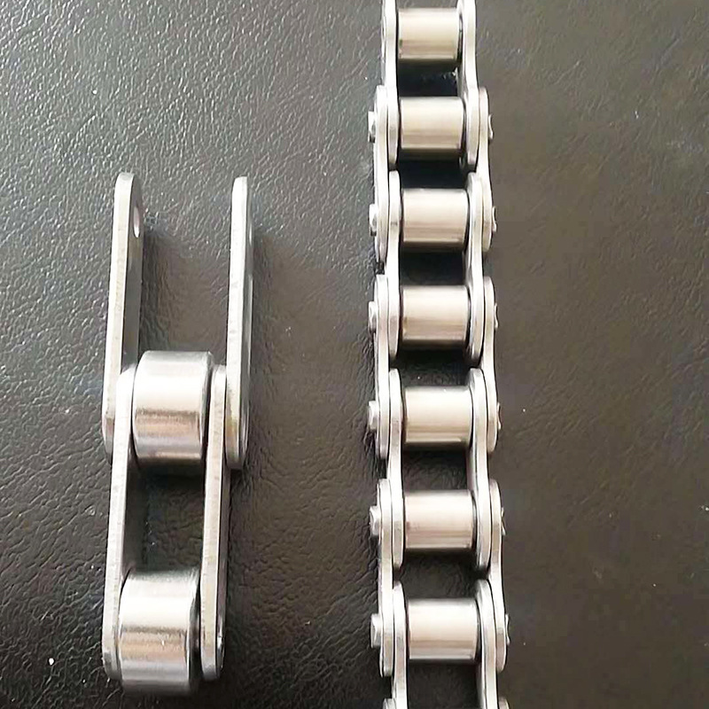 不锈钢工业转动链条非 标定 制耐高温输送双节距滚子珠链条