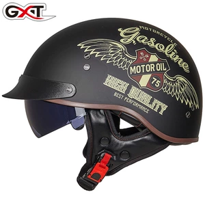 Gxt elektrikli motosiklet dəbilqəsi, kişi yarım dəbilqəsi, retro qadın skuter dəbilqəsi