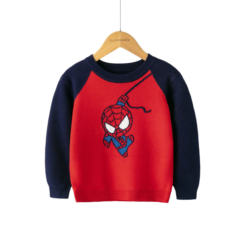 Ventas directas de la fábrica suéter de los niños europeos y americanos otoño e invierno nuevo suéter de dibujos animados niños bebé bottoming suéter ropa para niños