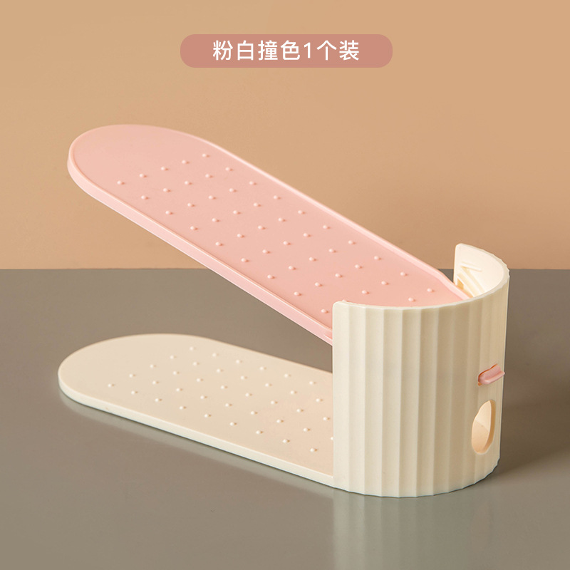 Shoe Cabinet Storage Shoe Rack Shoe Storage Artifact Adjustable Space Saving Home Shoe Storage Double Layer Plastic Shoe Holder