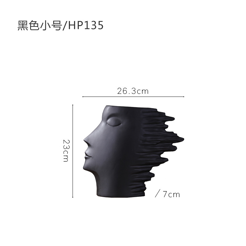 Accesorios modernos y sencillos para el hogar, jarrón para la cara de la sala de estar, mueble de TV, decoración de gabinete de vino, adornos de decoración suave, venta al por mayor