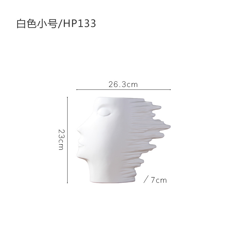 Accesorios modernos y sencillos para el hogar, jarrón para la cara de la sala de estar, mueble de TV, decoración de gabinete de vino, adornos de decoración suave, venta al por mayor