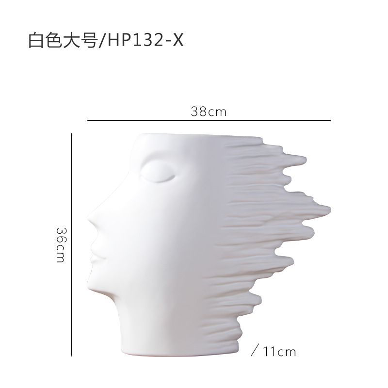 Accesorios modernos y sencillos para el hogar, jarrón para la cara de la sala de estar, mueble de TV, decoración de gabinete de vino, adornos de decoración suave, venta al por mayor