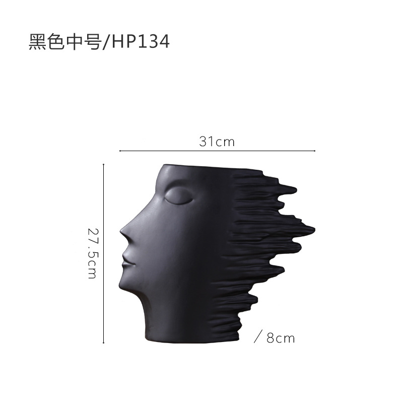 Accesorios modernos y sencillos para el hogar, jarrón para la cara de la sala de estar, mueble de TV, decoración de gabinete de vino, adornos de decoración suave, venta al por mayor