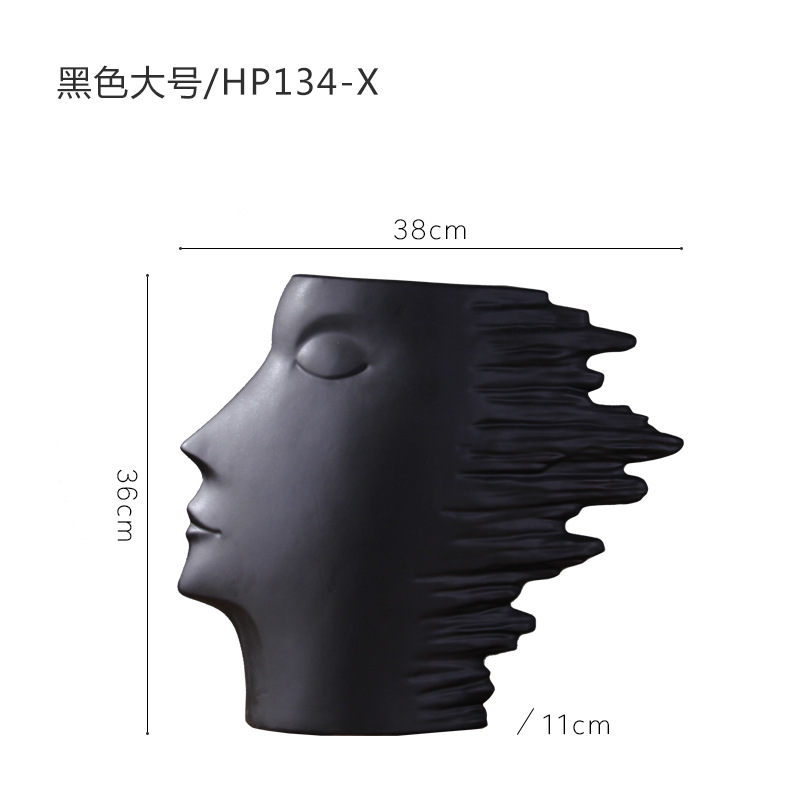 Accesorios modernos y sencillos para el hogar, jarrón para la cara de la sala de estar, mueble de TV, decoración de gabinete de vino, adornos de decoración suave, venta al por mayor