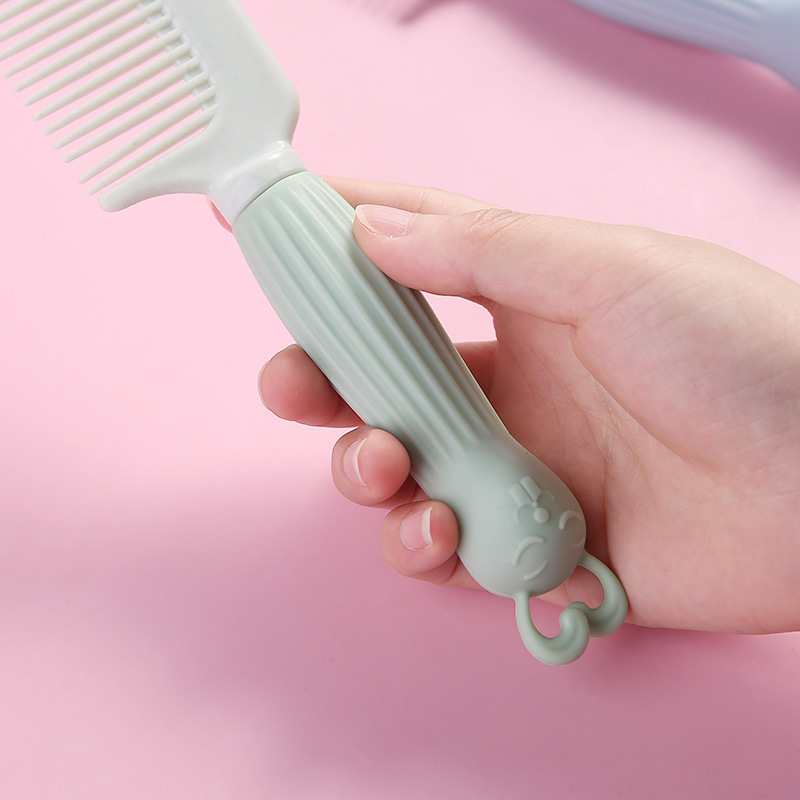 かわいくて見栄えの良いヘアコーム、ロングヘアの女性用ポータブルコーム、家庭用女の子と子供用のストレートヘアとポニーテールコーム|undefined