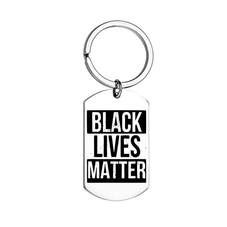 Американская Peace Parade протесты демонстрация антиискусство расовой дискриминации Black Lives Matter нержавеющая сталь брелок для ключей
