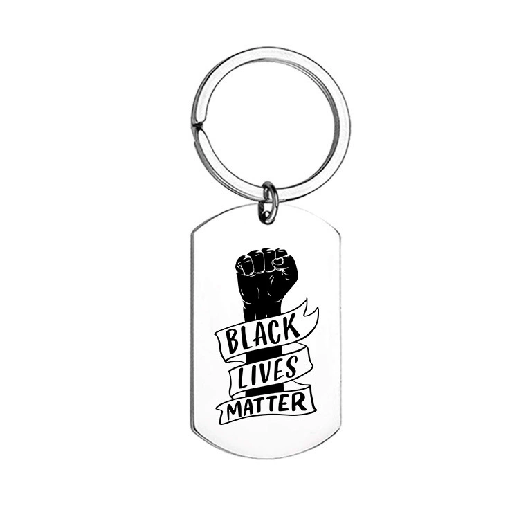 Американская Peace Parade протесты демонстрация антиискусство расовой дискриминации Black Lives Matter нержавеющая сталь брелок для ключей