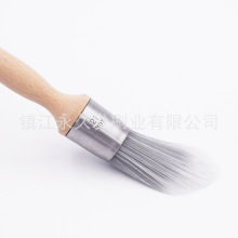 画笔刷工厂直供榉木桦木柄圆头刷不锈钢铁圈弧顶刷画笔刷
