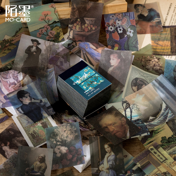 Mo mo sulfato material de papel libro una página serie retro fresco diario pegatinas decorativas 366 unidades en 4 tipos