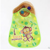 Three dimensional children's waterproof eating bib for food, with pocket