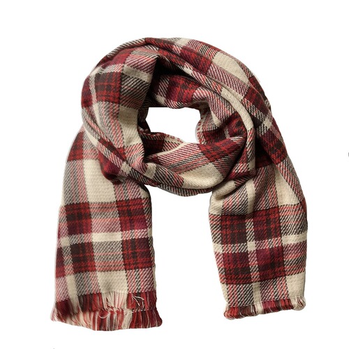 Retro plaid scarf Korean version for women, versatile autumn and winter double-sided thickened houndstooth shawl Japanese student scarf trend