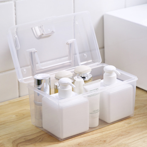 Cross-border portable transparent medicine box large capacity household first aid small medicine box multi-functional storage box wholesale