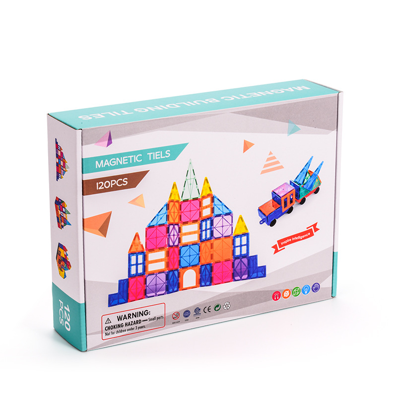 Bloques magnéticos de construcción para niños, de colores populares, con ventanas magnéticas, juguetes educativos de ensamblaje magnético para bebés, dropshipping transfronterizo. image 5